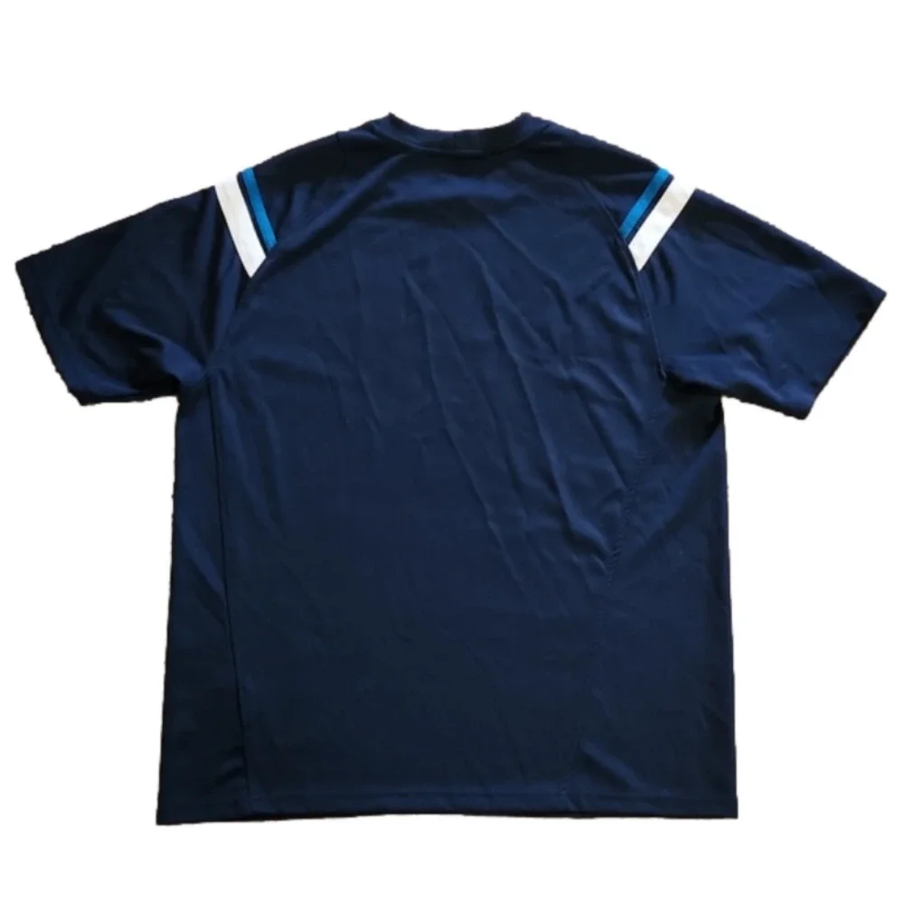 3/$20 Nike Blue & White Shoulder Stripes Mesh Athletic T-shirt